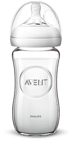 Philips AVENT Natural Baby Bottle, SCF010/37, Clear, 4 Ounce (Pack of 3)
