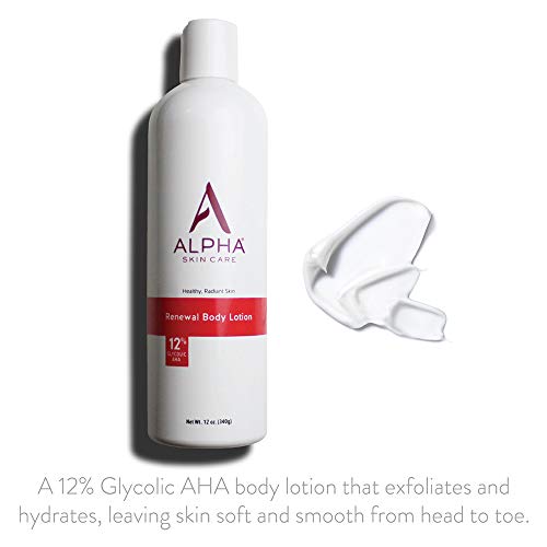 Alpha Skin Care Renewal Body Lotion with 12% Glycolic Aha, 12 oz.