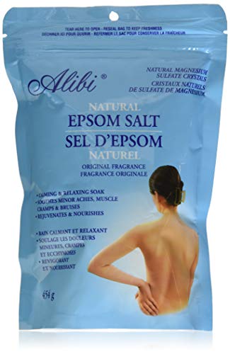 Alibi Natural Magnesium Sulfate Epsom Salt Bath - Original Fregrance - 454G - Reaselable Bag