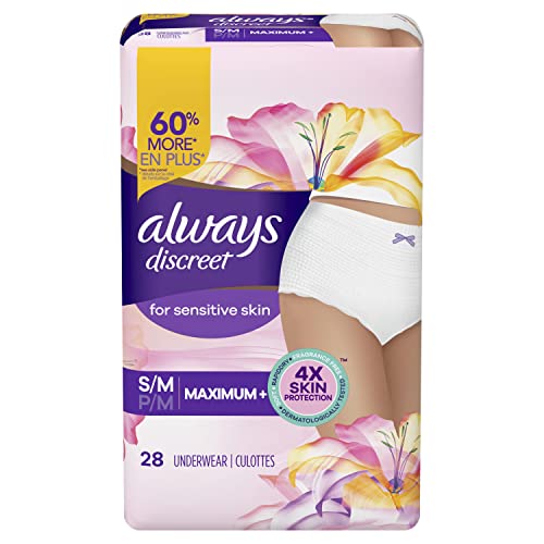 Always Discreet, Incontinence & Postpartum Underwear For Women, Maximum  Protection, XX-Large, 13 Count