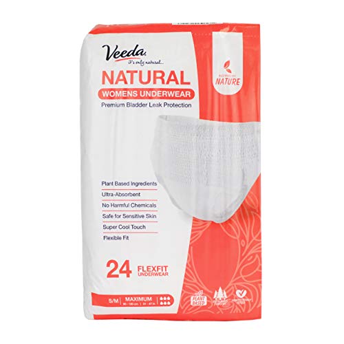 Veeda Natural Incontinence Underwear for Women, Maximum Absorbency, Sm –  Zecoya