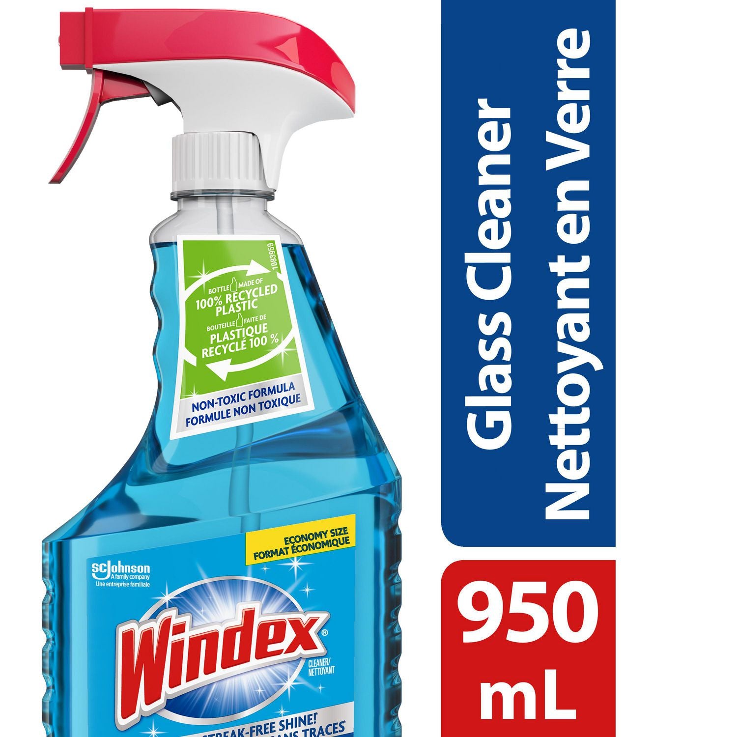 Windex Original Blue Glass and Window Cleaner, Bottles Made from 100% Zecoya