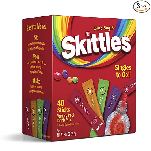 Skittles Singles To Go Drink Mix: A Rainbow of Flavors in Every Sip