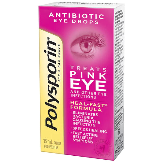 POLYSPORIN Pink Eye Drops 15ml: Effective Relief for Eye Infections