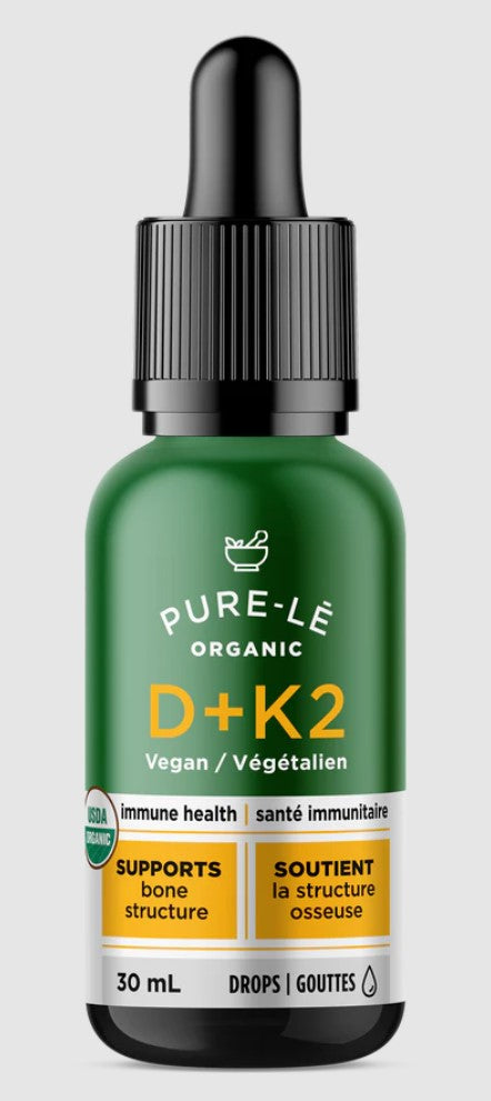 Pure-le Organic Vegan Vitamin D + K2 Drops 30ml