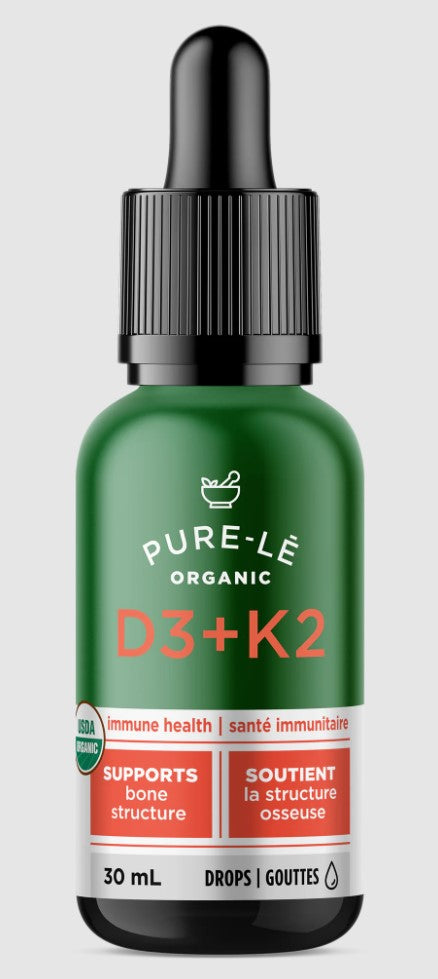 Pure-le Organic Vitamin D3 + K2 Drops 30ml