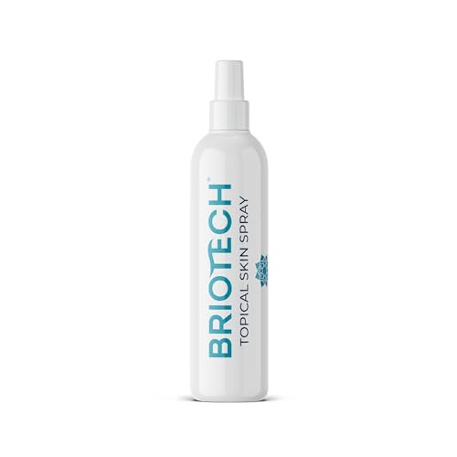 BRIOTECH Topical Skin Spray, Hypochlorous Acid Spray for Body & Face, Eyelid Cleanser, HOCl Facial Mist, Support Against Irritation, Calm Redness, Soothe Foot & Scalp, Packaging May Vary, 3.4 oz, 1 ct