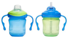 Playtex Baby Sipsters Stage 1, Straw and Soft Spout, Trainer Starter Kit - Blue & Green, 2 Count