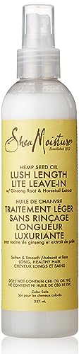 SheaMoisture Sulfate Free Lite Leave-In Detangler Spray for moisturized and soft hair Lush Length hair styling with Ginseng Root & Horsetail Extract 237 ml