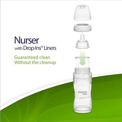 Playtex Baby Nurser Pre-Sterilized Disposable Drop-Ins Bottle Liners, Closer to Breastfeeding, 8 Oz, 100 Count