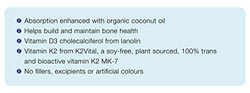 CanPrev D3 & K2 | 120 Softgels | Organic Coconut Oil l Helps Build And Maintain Bone Health l With Vitamin D3 & K2