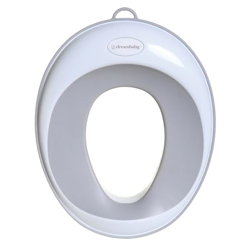 Dreambaby EZY-Potty Toilet Seat Topper - Toddler Potty Training Toilet Seat Attachment - Non-Slip and Great for Travel, Grey