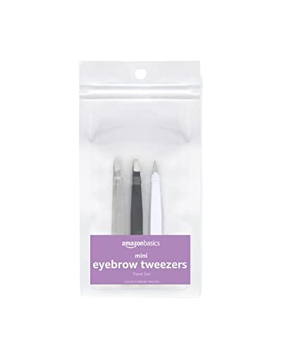 Amazon Basics Mini Eyebrow Tweezers 3-Pack