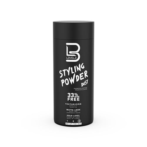 L3 Level 3 Styling Powder - Natural Look Mens Powder - Easy to Apply with No Oil or Greasy Residue