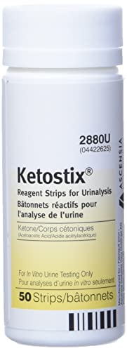 Ascensia Ketostix Reagent Strips for Urinalysis, 2880U (50 strips)