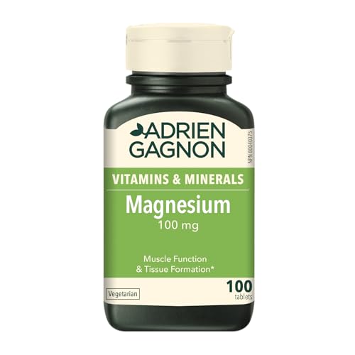 Adrien Gagnon - Magnesium 100mg - For Muscle and Bone Health - 100 Tablets