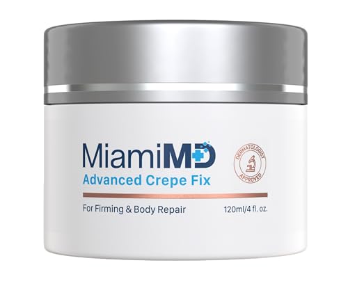 Miami MD Advanced Crepe Fix - Anti Aging and Skin Firming Cream For All Skin Types - Cruelty Free, Paraben Free Skin Care - 120 ml (4 fl oz)