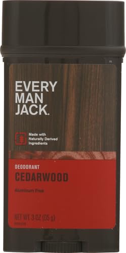 Every Man Jack Deodorant, Cedarwood, 3.0-ounce