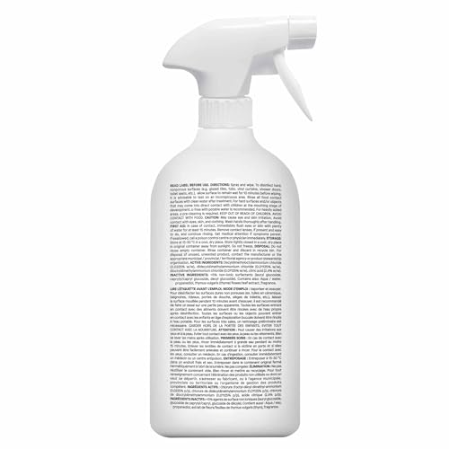 ATTITUDE Bathroom Cleaner Disinfectant 99.99%, Eliminates Bacteria, Germs and Viruses, Vegan, Lavender and Thyme, 800 mL