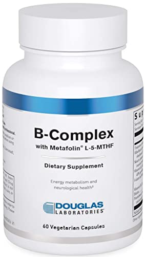 Douglas Laboratories B-Complex with Metafolin - Comprehensive B Vitamin Supplement - Energy & Brain Health Support* - with Folate, Biotin & Thiamin - Non-GMO - 60 Vegetarian Capsules