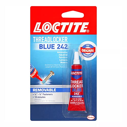 Loctite Threadlocker Blue 242 Nut/Bolt Locker - 0.20 fl oz - 1 Each - Blue