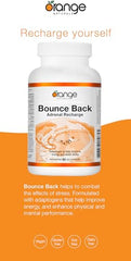 Orange Naturals - Bounce Back - 90 v-caps - Adrenal Recharge Supplements - Adaptogens Helps Improve Energy, Pressure Relief, Physical And Mental Performance, Promote Relaxation and Glandular Repair