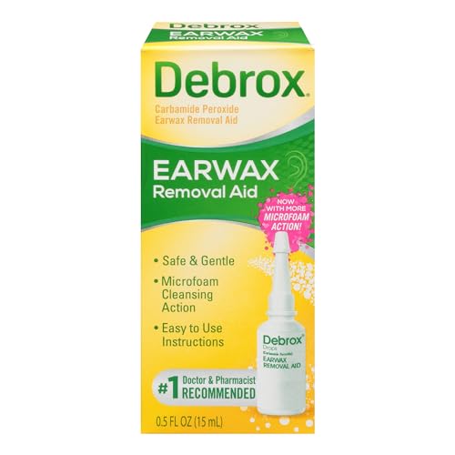 Debrox Ear Wax Removal Drops, Gentle Microfoam Ear Wax Remover, 0.5 Fl Oz