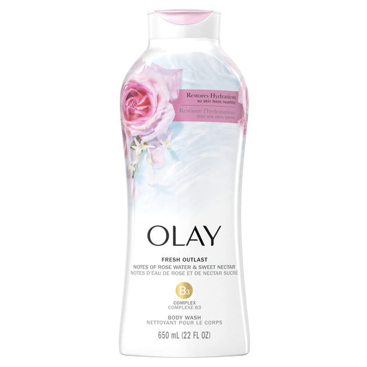 OLAY BODYWASH FRESH OUTLAST ROSE WATER & SWEET NECTAR 650ML