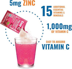 Ener-C 1,000 Mg Vitamin C Effervescent Drink Mix (raspberry), 30 Count