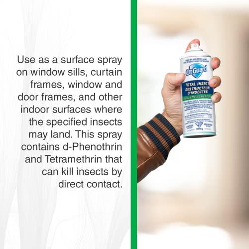 OnGuard Total Insect Aerosol Spray Can 400g | Insect Killer for Indoor and Outdoor Use | Kills Crawling and Flying Insects on Contact | Ready to Use