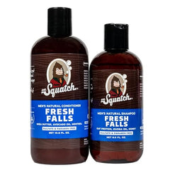 Dr. Squatch Fresh Falls Men's Shampoo + Conditioner Hair Bundle - Keeps Hair Looking Full, Healthy, Hydrated