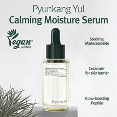 [PKY] Pyunkang Yul Calming Moisture Serum Instantly Soothes Sensitive Skin, Strenghtens Moisture Barrier with Ceramide, 2 types of Peptides, Vegan, Korean skincare. (1.01 Fl.Oz, 30ml)