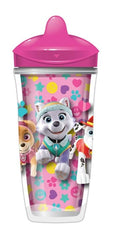 Playtex Baby Sipsters Stage 3 PAW Patrol Sippy Cups, Spill-Proof, Leak-Proof, Insulated - Pink, 9 Oz, 2 Count