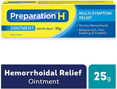 Preparation H Multi-Symptom Hemorrhoid Treatment Ointment with Bio-Dyne, 25g Tube