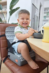 Dreambaby Grab 'n Go Booster Seat with Adjustable Securing Straps - Toddler Booster Seat for Eating - Compact, Lightweight & Portable - Fits Most Dining Chairs