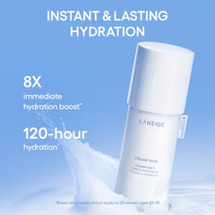 LANEIGE Cream Skin Refillable Toner & Moisturizer with Ceramides and Peptides: Amino Acid, Nourish, Hydrate, Barrier-Boosting, Visibly Firm