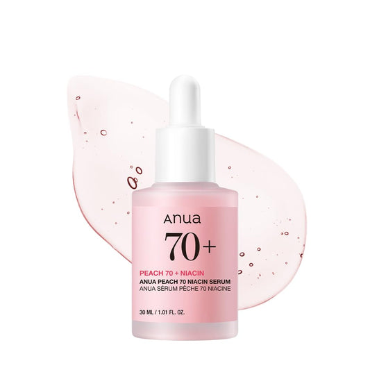 ANUA Peach 70% Niacinamide Serum/brightening hydrating face serum hyperpigmentation treatment reducing melanine daily clean beauty (1.01 fl.oz / 30ml)