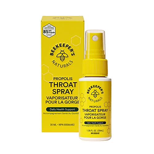 BEEKEEPER'S NATURALS Propolis Throat Spray - 85mg Bee Propolis Extract - Natural Immune Support, Sore Throat Relief & Antioxodant Support - Antioxidants, Keto, Paleo, Gluten-Free (1.06 oz)