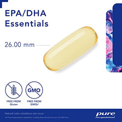 Pure Encapsulations EPA/DHA Essentials - Fish Oil Concentrate Supplement to Support Cardiovascular Health - Premium EPA & DHA Supplement with Omega 3-180 Softgel Capsules