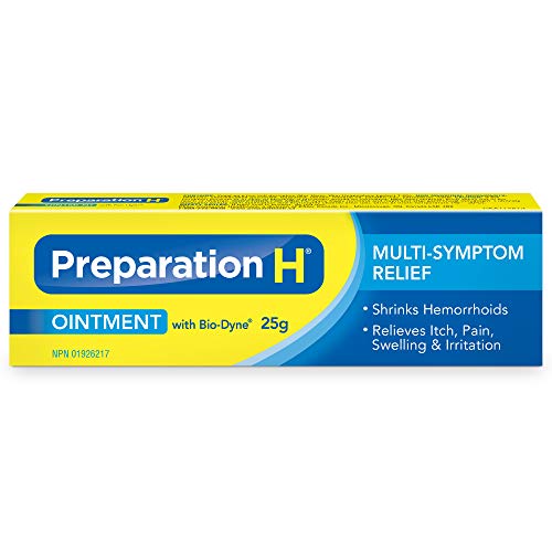 Preparation H Multi-Symptom Hemorrhoid Treatment Ointment with Bio-Dyne, 25g Tube