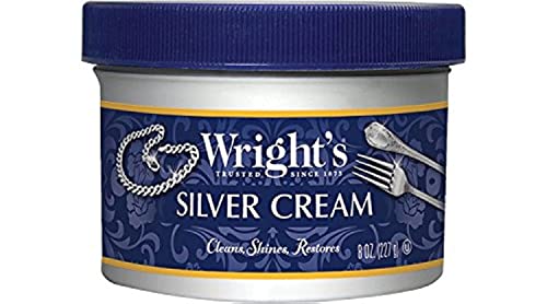 Wright's Silver Cleaner and Polish Cream - 8 Ounce - Ammonia Free - Gently Clean and Remove Tarnish without Scratching