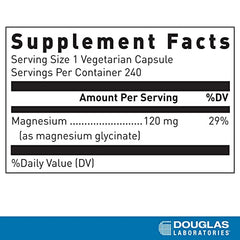 Douglas Laboratories Magnesium Glycinate | Supports Normal Heart Function and Bone Formation | 240 Capsules