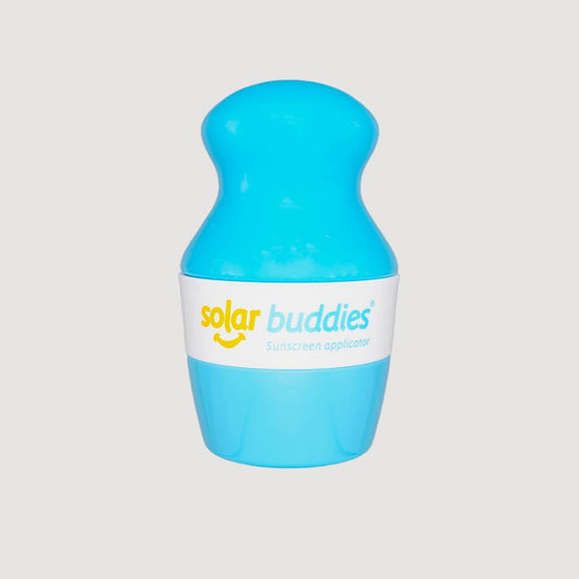 Solar Buddies Sunscreen Applicator - Single Full Blue - BPA-Free Refillable Roll on Sponge Sunscreen, Suncream & Lotion Applicator For Kids, Adults & Families - Holds 3.4fl oz, Perfect Size for Travel