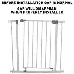 Dreambaby - Pressure Mounted Baby Gate, Auto Close Safety Gate, Fits 29.5-43.5" Wide, 36.5" Tall, Perfect for Babies and Pets - White