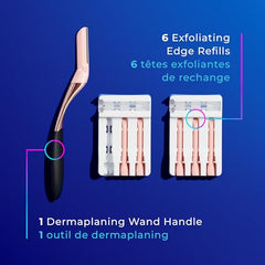 Schick Hydro Silk Dermaplaning Wand,Dermaplaning Tool for Face with 6 Refill Blades,Dermaplane Razor for Women Face, Dermaplane Tool, Eyebrow Razor,Face Razor,Facial Razor(Packaging May Vary)