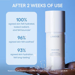 LANEIGE Cream Skin Refillable Toner & Moisturizer with Ceramides and Peptides: Amino Acid, Nourish, Hydrate, Barrier-Boosting, Visibly Firm