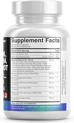 Sea Moss 3000mg Black Seed Oil 2000mg Ashwagandha 1000mg Turmeric 1000mg Bladderwrack 1000mg Burdock 1000mg & Vitamin C & D3 with Elderberry Manuka Dandelion Yellow Dock Iodine Chlorophyll ACV