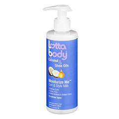 Lottabody, Coconut Oil and Shea Moisturize Me Curl & Style Milk, Defines Curls, Anti Frizz, Adds Moisture & Shine 8 Fl Oz