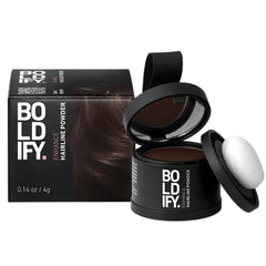 BOLDIFY Hairline Powder Instantly Conceals Hair Loss, Root Touch Up Hair Powder, Hair Toppers for Women & Men, Hair Fibers for Thinning Hair, Root Cover Up, Stain-Proof 48 Hour Formula (Dark Brown)