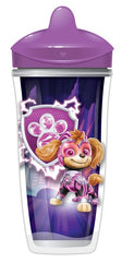 Playtex Baby Sipsters Stage 3 PAW Patrol Spout Cups, Spill-Proof, Leak-Proof, Break-Proof - Pink & Purple, 9 Oz, 2 Count